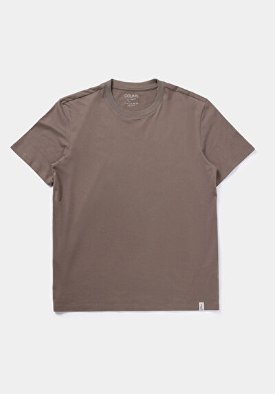 Image de T-shirt À Manches Courtes Vert Regular Fit Droit Homme