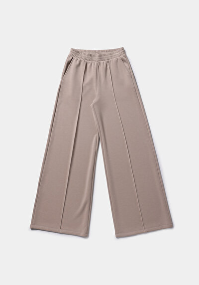 Afficher les détails de Pantalon De Survêtement Beige Regular Fit Femme