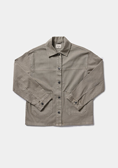 Image de Vert Regular Fit Gabardine Femme