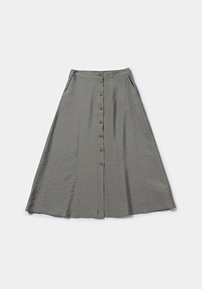 Afficher les détails de Jupe Vert  Droit Uni Maxi Femme