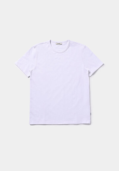 Image de T-shirt À Manches Courtes Blanc Regular Fit Droit Homme