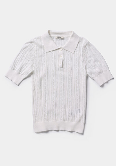 Image de Tricot Ecru Slim Fit  Femme