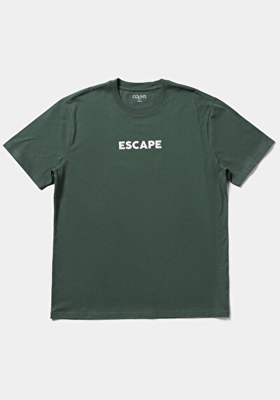 Afficher les détails de T-shirt À Manches Courtes Vert Comfort Fit Droit Homme