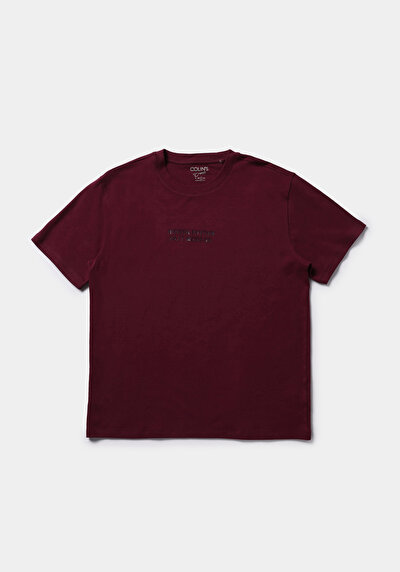 Image de T-shirt À Manches Courtes Violet Comfort Fit Droit Homme