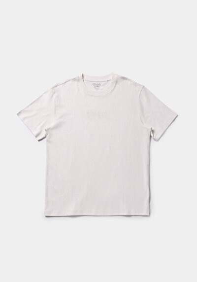 Image de T-shirt À Manches Courtes Blanc Comfort Fit Droit Homme