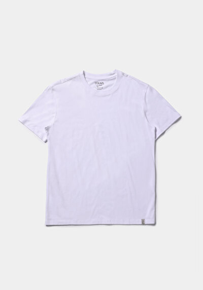 Afficher les détails de T-shirt À Manches Courtes Blanc Regular Fit Droit Homme