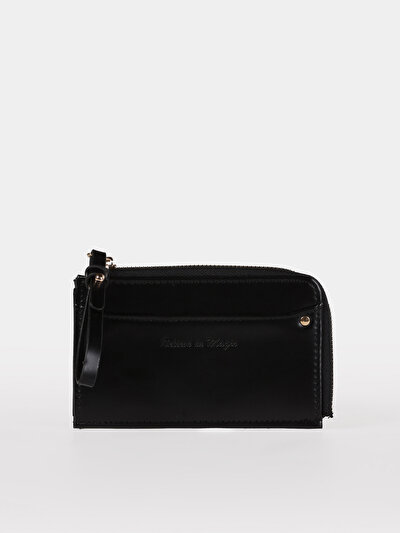 Image de Portefeuille Noir Modern Fit Femme