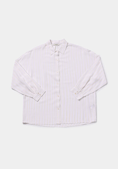 Image de Chemise À Manches Longues Ecru Fashion Fit Jakarli Ratière Femme