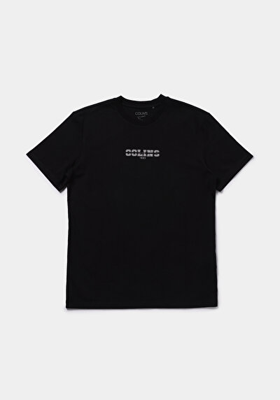Image de T-shirt À Manches Courtes Noir Regular Fit Droit Homme