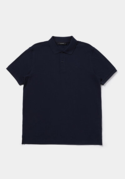 Afficher les détails de T-shirt Polo À Manches Courtes Marine Droit Regular Fit Homme
