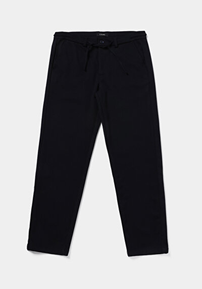 Afficher les détails de Pantalon Marine Straight Leg Medium Rise En Double Face Regular Fit Homme