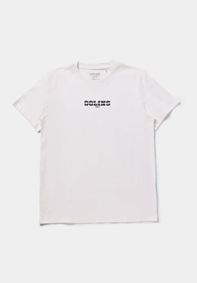 Image de T-shirt À Manches Courtes Blanc Regular Fit Droit Homme