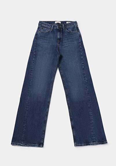 Afficher les détails de 970 Berry Pantalon    En Jean Regular Fit Femme