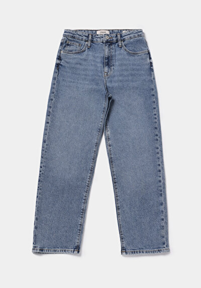 Afficher les détails de 884 Lauren Pantalon    En Jean Straight Fit Femme
