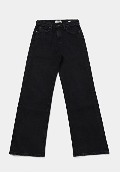 Afficher les détails de 970 Berry Pantalon  Wide Leg High Rise En Jean Regular Fit Femme