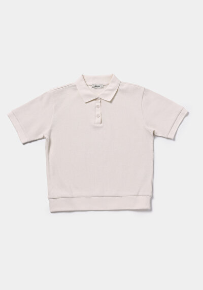 Image de Blanc Regular Fit  Droit Gaufré Femme