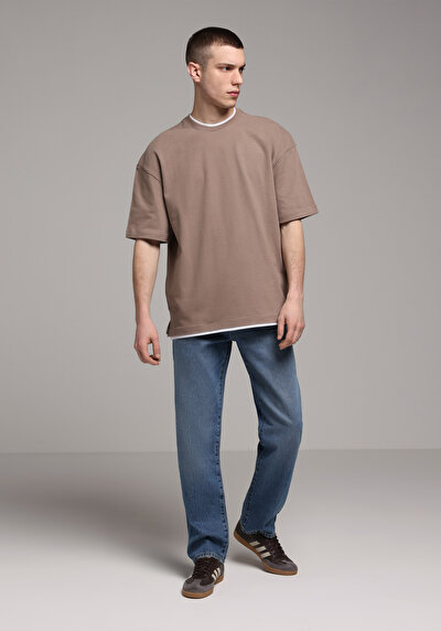 Afficher les détails de 056 Ivan Pantalon    En Jean Loose Relaxed Fit Homme