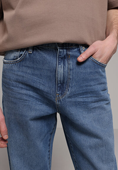 Afficher les détails de 056 Ivan Pantalon    En Jean Loose Relaxed Fit Homme