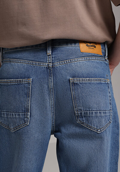Afficher les détails de 056 Ivan Pantalon    En Jean Loose Relaxed Fit Homme