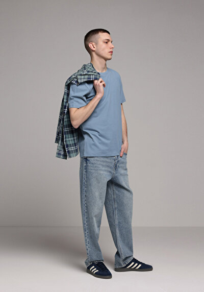 Image de 093 Boris Pantalon Loose Leg Medium Rise En Jean Baggy Fit Homme