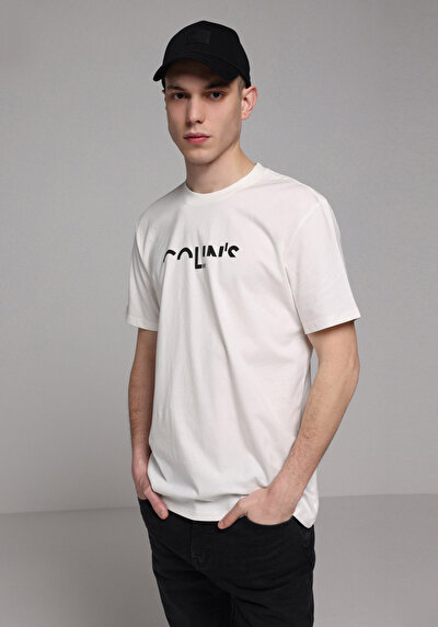 Image de T-shirt À Manches Courtes Blanc Regular Fit Droit Homme