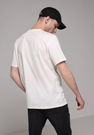 Image de T-shirt À Manches Courtes Blanc Regular Fit Droit Homme
