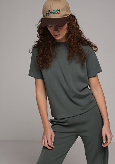Image de Manches Courtes Vert Regular Fit Femme