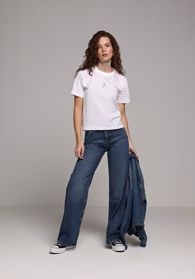 Image de 970 Berry Pantalon En Jean Regular Fit Femme