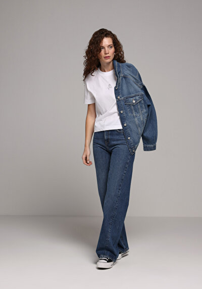 Image de 970 Berry Pantalon En Jean Regular Fit Femme