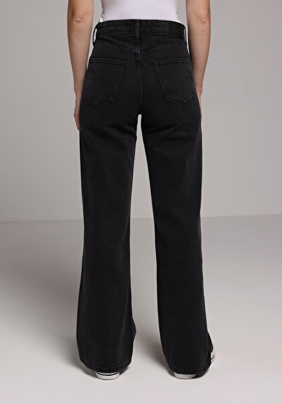 Image de 970 Berry Pantalon Wide Leg High Rise En Jean Regular Fit Femme