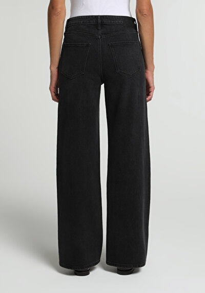 Image de 970 Berry Pantalon Wide Leg High Rise En Jean Regular Fit Femme