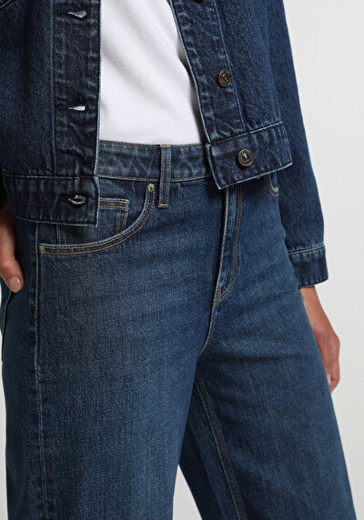 Image de 970 Berry Pantalon Wide Leg High Rise En Jean Regular Fit Femme