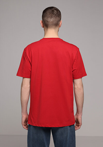 Image de T-shirt À Manches Courtes Rouge   Homme
