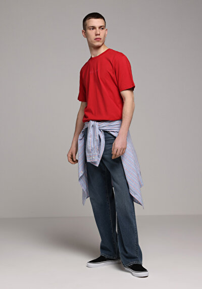 Image de T-shirt À Manches Courtes Rouge Homme