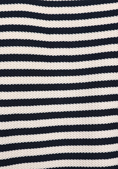 Afficher les détails de T-shirt Polo À Manches Courtes Marine Rayé Regular Fit Homme