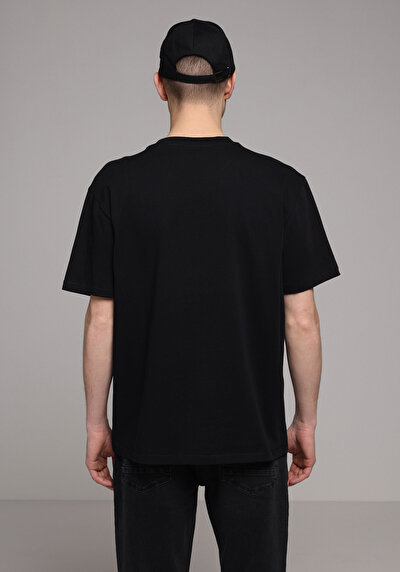 Image de T-shirt À Manches Courtes Anthracite Oversize Fit Droit Homme