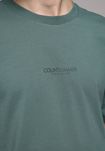 Image de T-shirt À Manches Courtes Vert Regular Fit Droit Homme