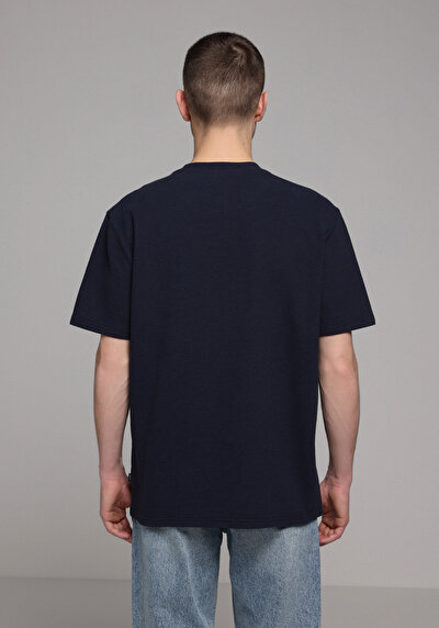 Image de T-shirt À Manches Courtes Marine Comfort Fit Droit Homme