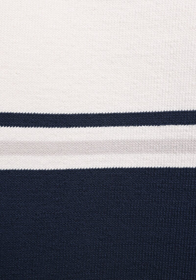 Afficher les détails de T-shirt À Manches Courtes Blanc Comfort Fit Rayé Homme