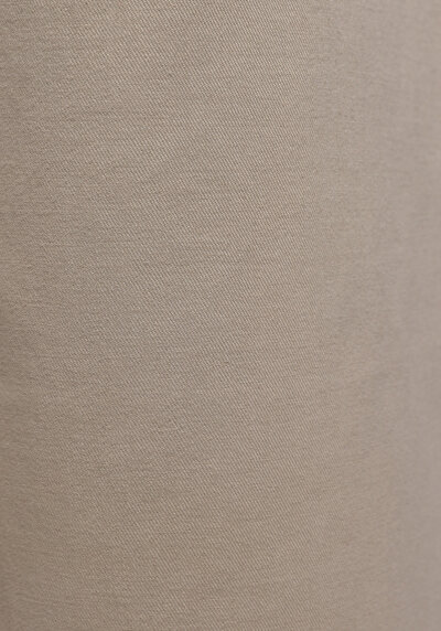 Afficher les détails de Pantalon Beige Straight Leg Medium Rise En Sergé Regular Fit Homme