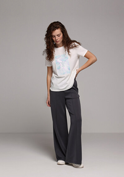 Afficher les détails de Pantalon De Survêtement Anthracite Regular Fit Femme