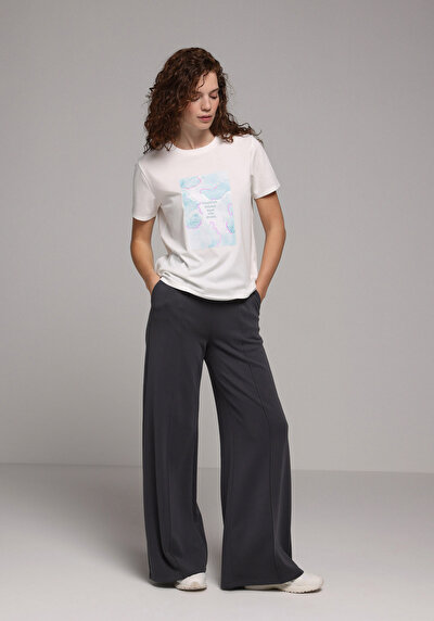 Image de Pantalon De Survêtement Anthracite Regular Fit Femme
