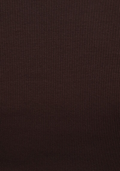 Afficher les détails de Chemise Polo À Manches Courtes Marron Droit Slim Fit Femme