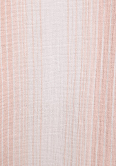 Image de Chemise À Manches Longues Saumon Oversize Rayé Mousseline Femme