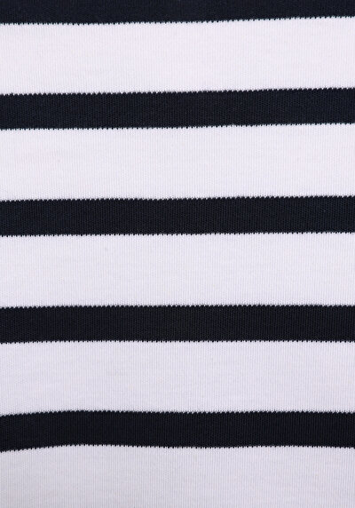 Afficher les détails de T-shirt À Manches Courtes Marine Slim Fit Rayé Femme