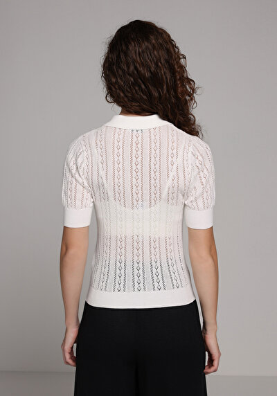 Image de Tricot Ecru Slim Fit Femme