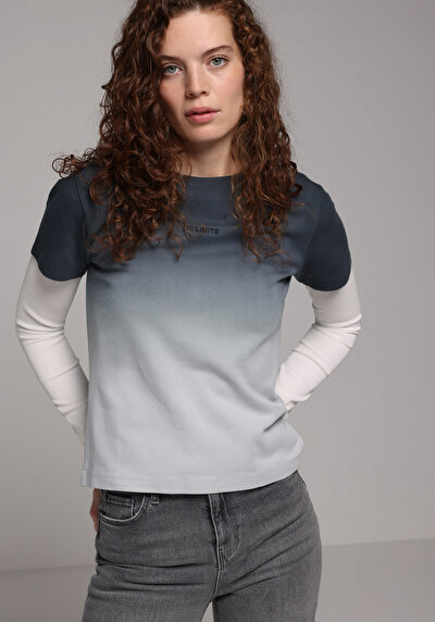 Image de T-shirt À Manches Courtes Marine Regular Fit Imprimé Femme