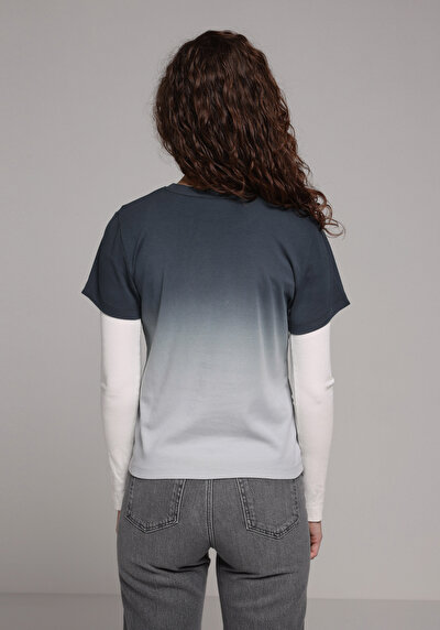 Image de T-shirt À Manches Courtes Marine Regular Fit Imprimé Femme