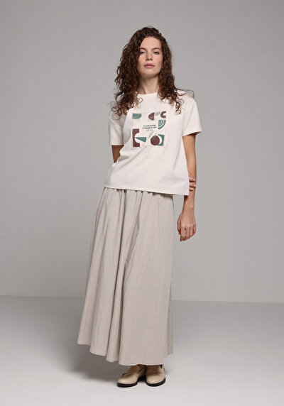 Image de Jupe Blanc  Droit Uni Maxi Femme