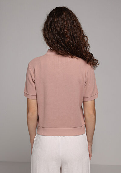 Image de Rose Regular Fit Droit Gaufré Femme